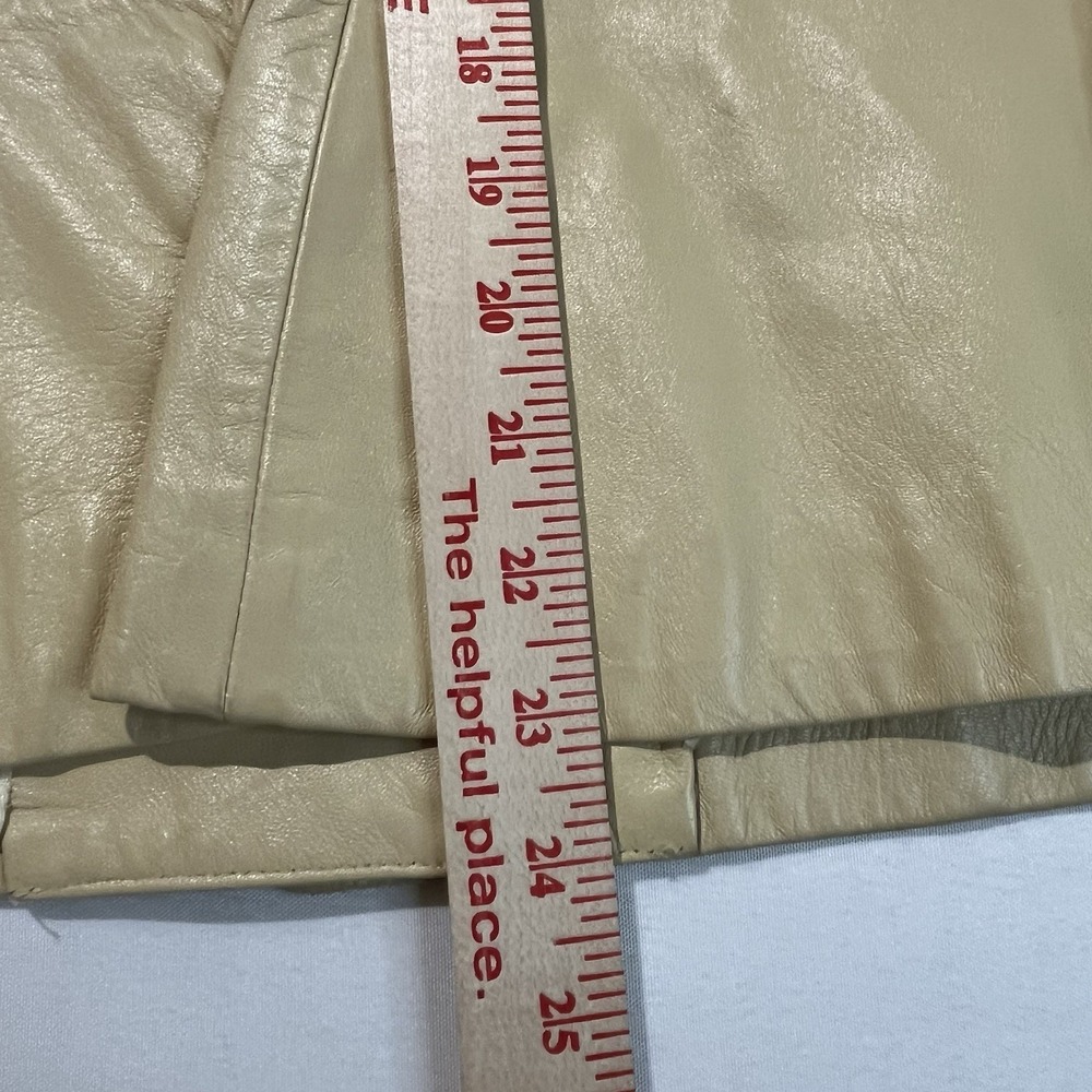 Vera Pelle Made in Italy Leather Stylish Yellow Jacket Size M (Italian size 42) - Picture 9 of 16